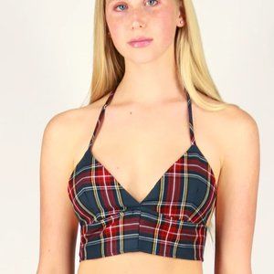 Halter Bralette - Tartan